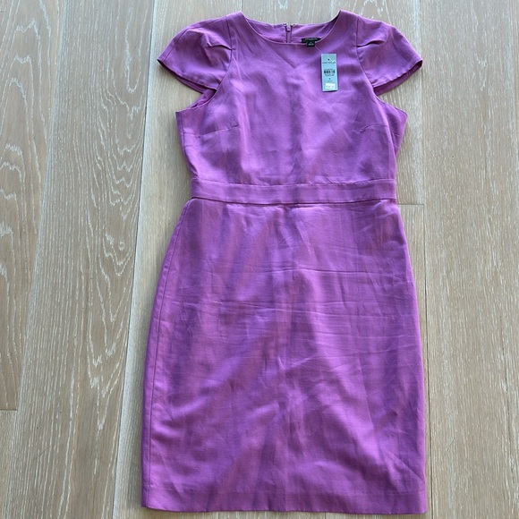 NWT Ann Taylor Petite Cap Sleeve Sheath Dress in beautiful lilac 8P - Picture 2 of 7